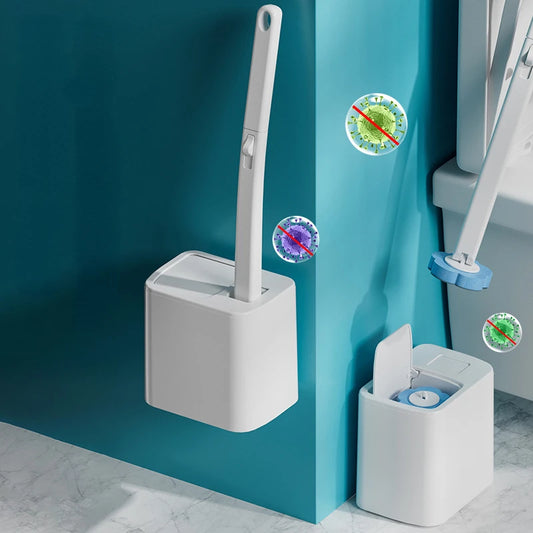Disposable Toilet Brush Replaceable Wall-Mounted Long Handle Toilet Brush Cleaning Tools WC Bathroom Accessories
