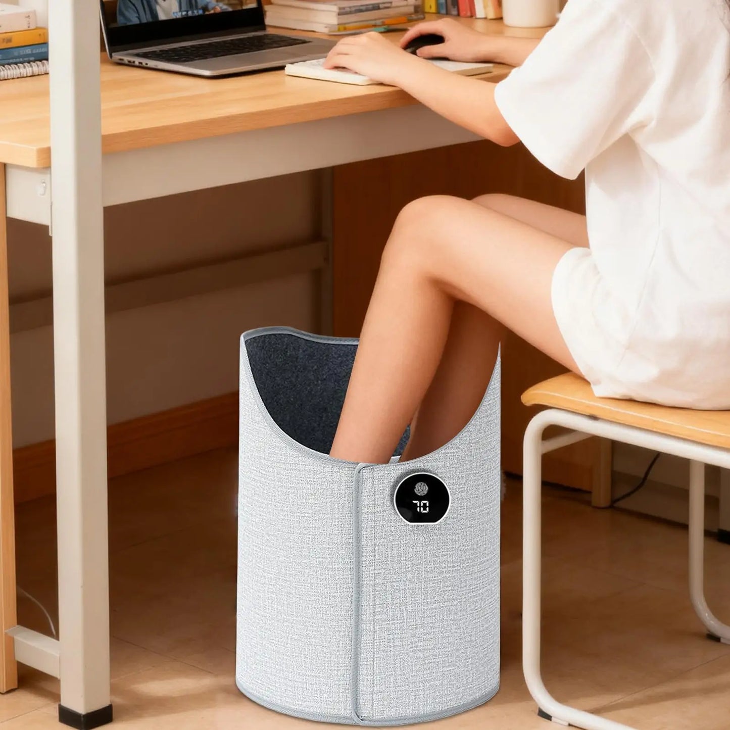 Under Desk Heater Leg Warmer Adjustable Temperature Quiet Electric Foot Warmer for Office Home Working Study Space Heating Pad