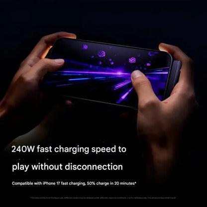 2-In-1 Invisible Holder Charger Cable 240W Fast Charging Foldable Phone Holder Data Cable with Built-In Phone Stand